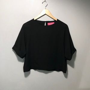 Poookie & Sebastian Black Blouse, Size Small